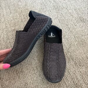 Corkys Charcoal Woven Slip-On Shoes